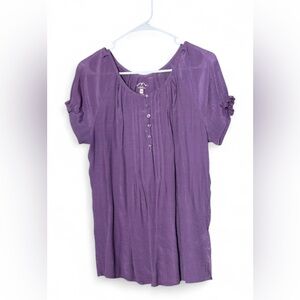 SOLD 5/$25 Chic Short Sleeve Purple Blouse